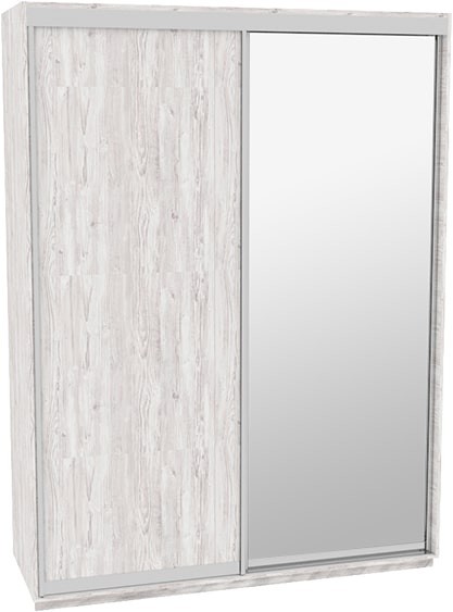 

Шкаф-купе ДОМ Н4186 Аляска ДСП+Зеркало 180x60x240