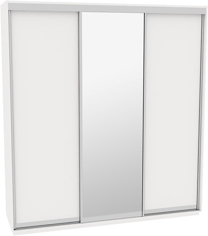 

Шкаф-купе ДОМ Н2216 Белый ДСП+Зеркало 210x60x240