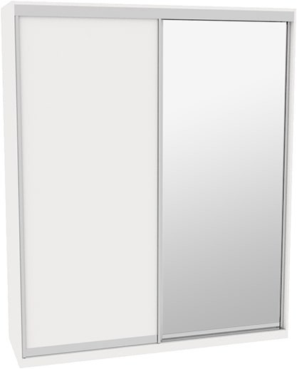 

Шкаф-купе ДОМ ЭКО206 Белый ДСП+Зеркало 200x60x240
