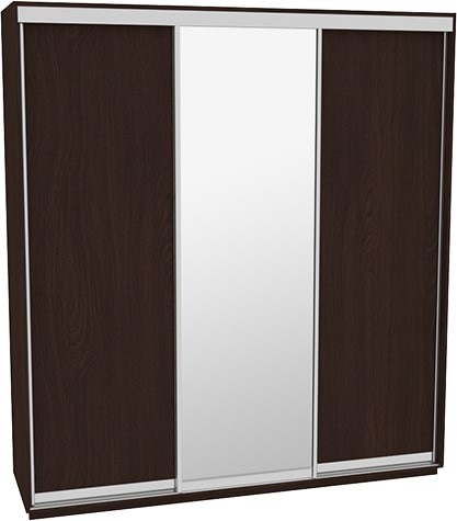 

Шкаф-купе ДОМ ВГ226 Венге ДСП+Зеркало 220x60x240
