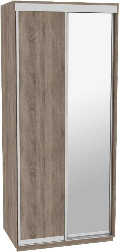 

Шкаф-купе ДОМ ВГ116 Дуб сонома трюфель ДСП+Зеркало 110x60x240
