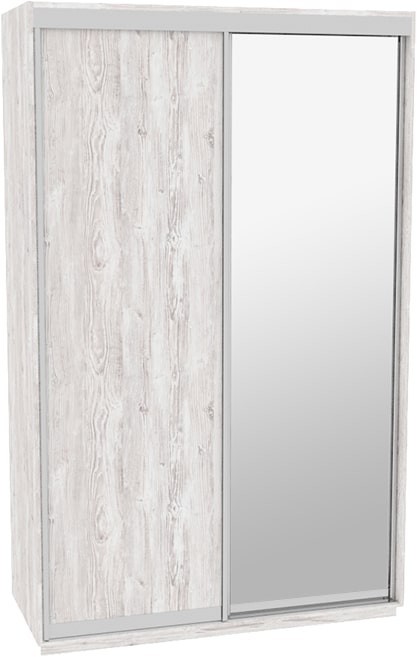 

Шкаф-купе ДОМ Н1146 Аляска ДСП+Зеркало 140x60x240