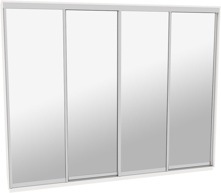 

Шкаф-купе ДОМ Н4356 Белый Зеркало 350x60x240