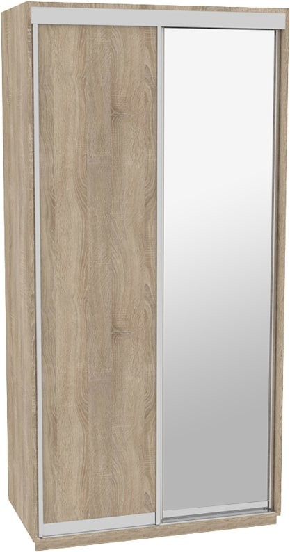 

Шкаф-купе ДОМ ЭКО136 Дуб сонома ДСП+Зеркало 130x60x240