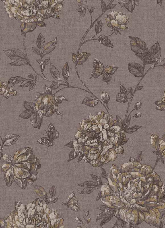 

Виниловые обои на флизилиновой основе Erismann Vintage 6335-37 коричневый цветы