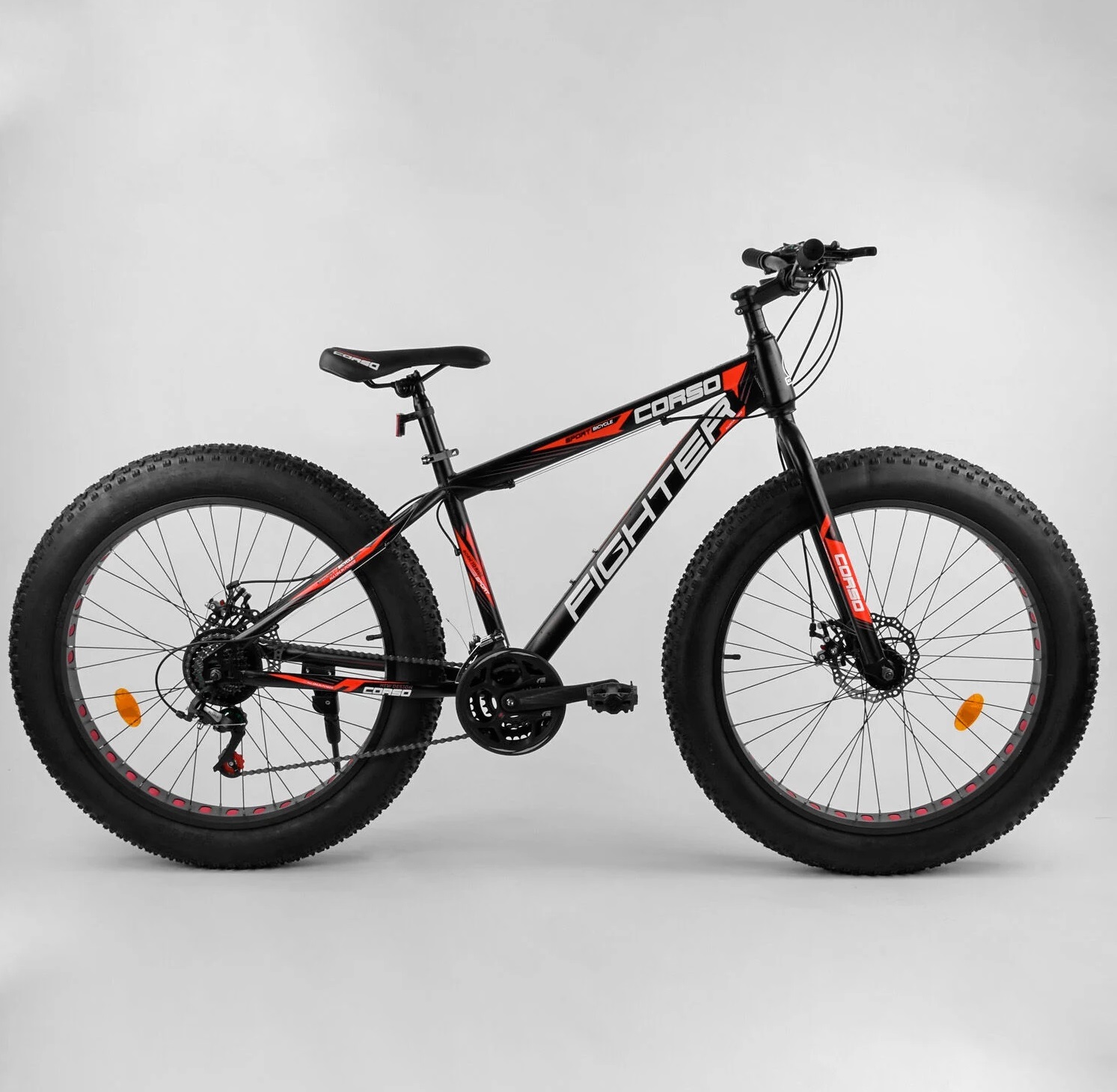 

Велосипед Фатбайк Corso 26" Fighter 96405 Black / Red (96405)