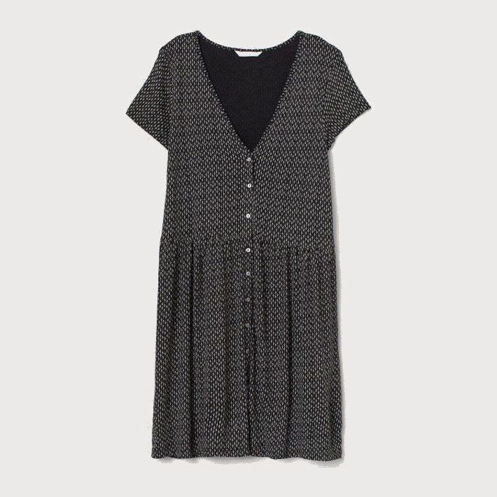 

Платье H&M 07530710 S Черное с принтом