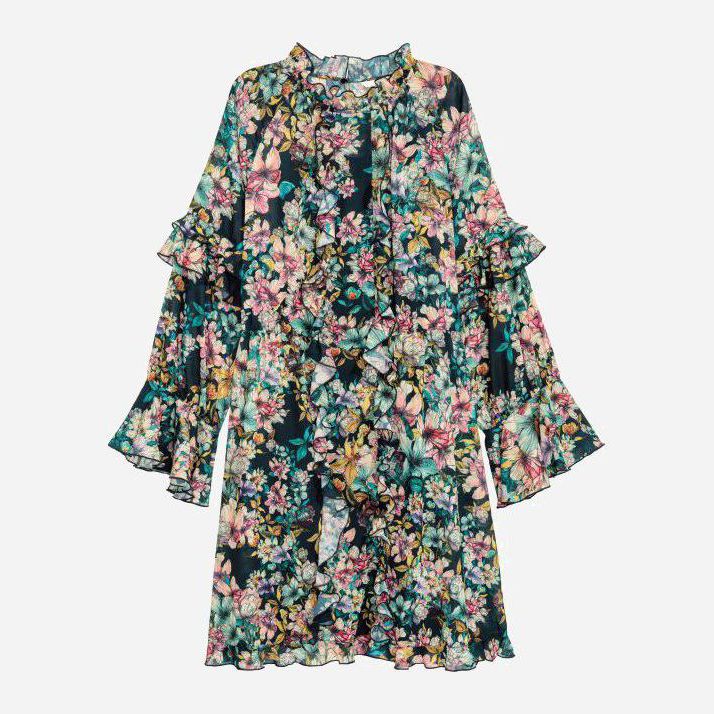 

Платье H&M 5871896 40 Черное с зеленым