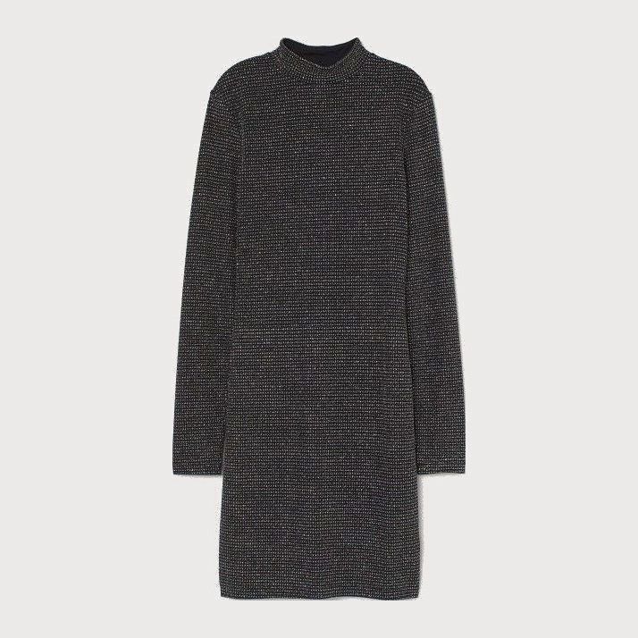 

Платье H&M 8216630 XL Черное с серебристым