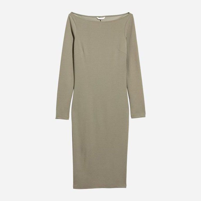 

Платье H&M 0615230-7  Оливковое, Платье H&M 0615230-7 34 Оливковое