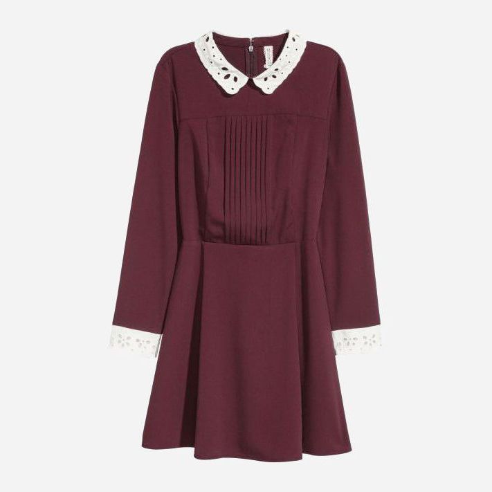 

Платье H&M 4242546RP1  Бордовое, Платье H&M 4242546RP1 34 Бордовое