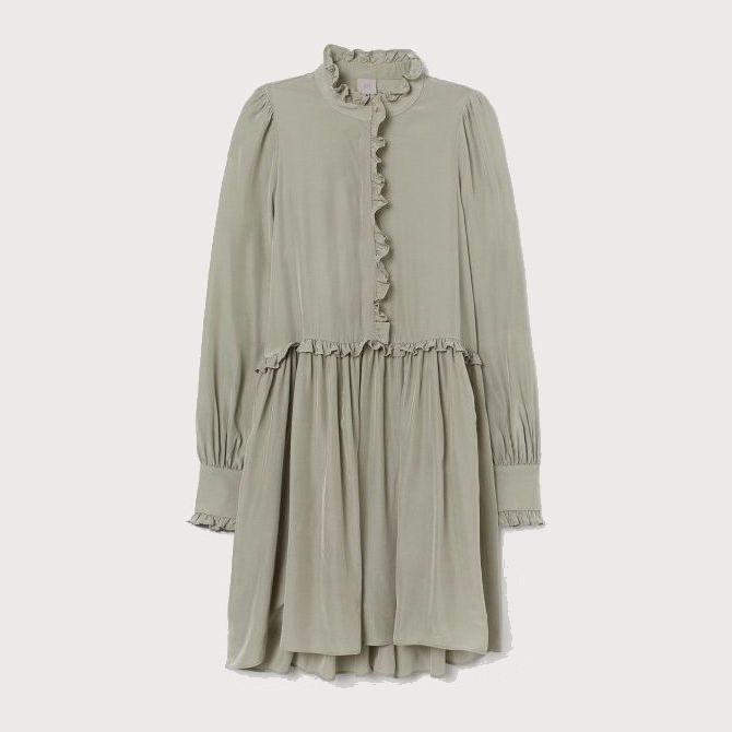

Платье H&M 9216972dm  Серо-зеленое, Платье H&M 9216972dm 40 Серо-зеленое