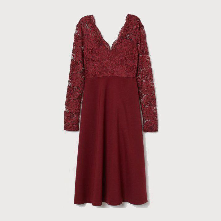 

Платье для беременных H&M 8232780dm M Бордовоое
