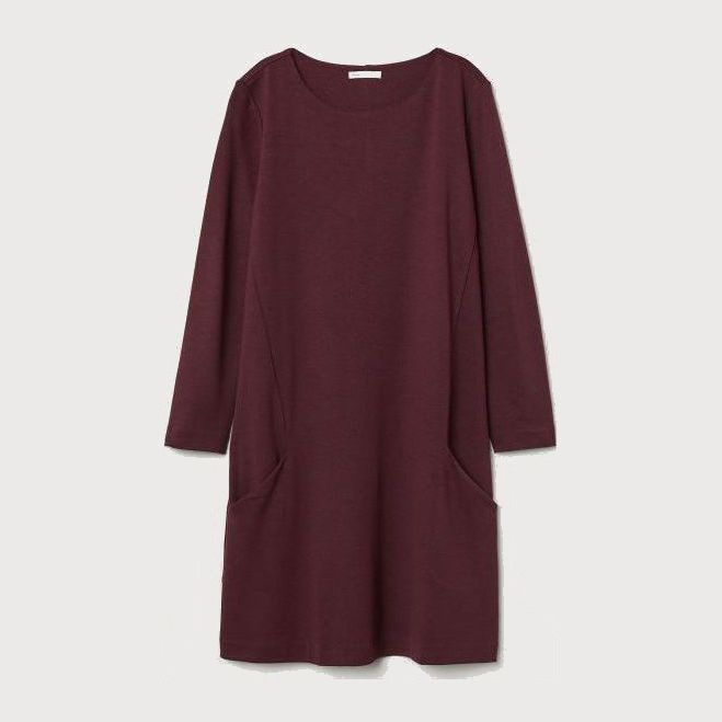 

Платье H&M 05503098-010  Бордовое, Платье H&M 05503098-010 XS Бордовое