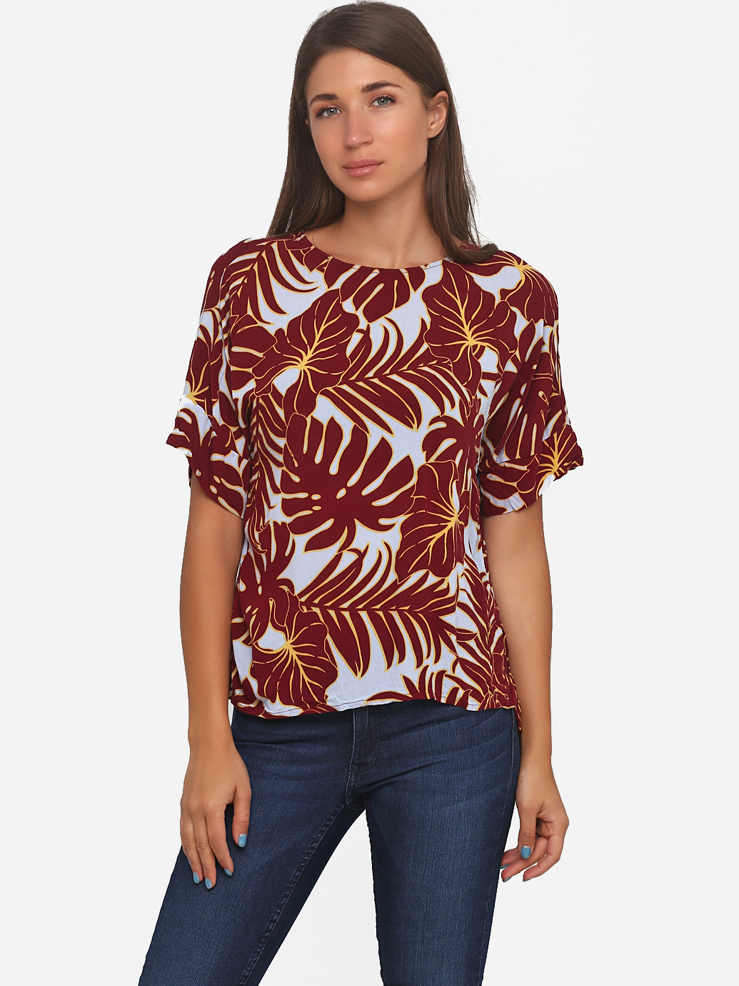 

Блузка H&M 6232240  Бордовая, Блузка H&M 6232240 32 Бордовая