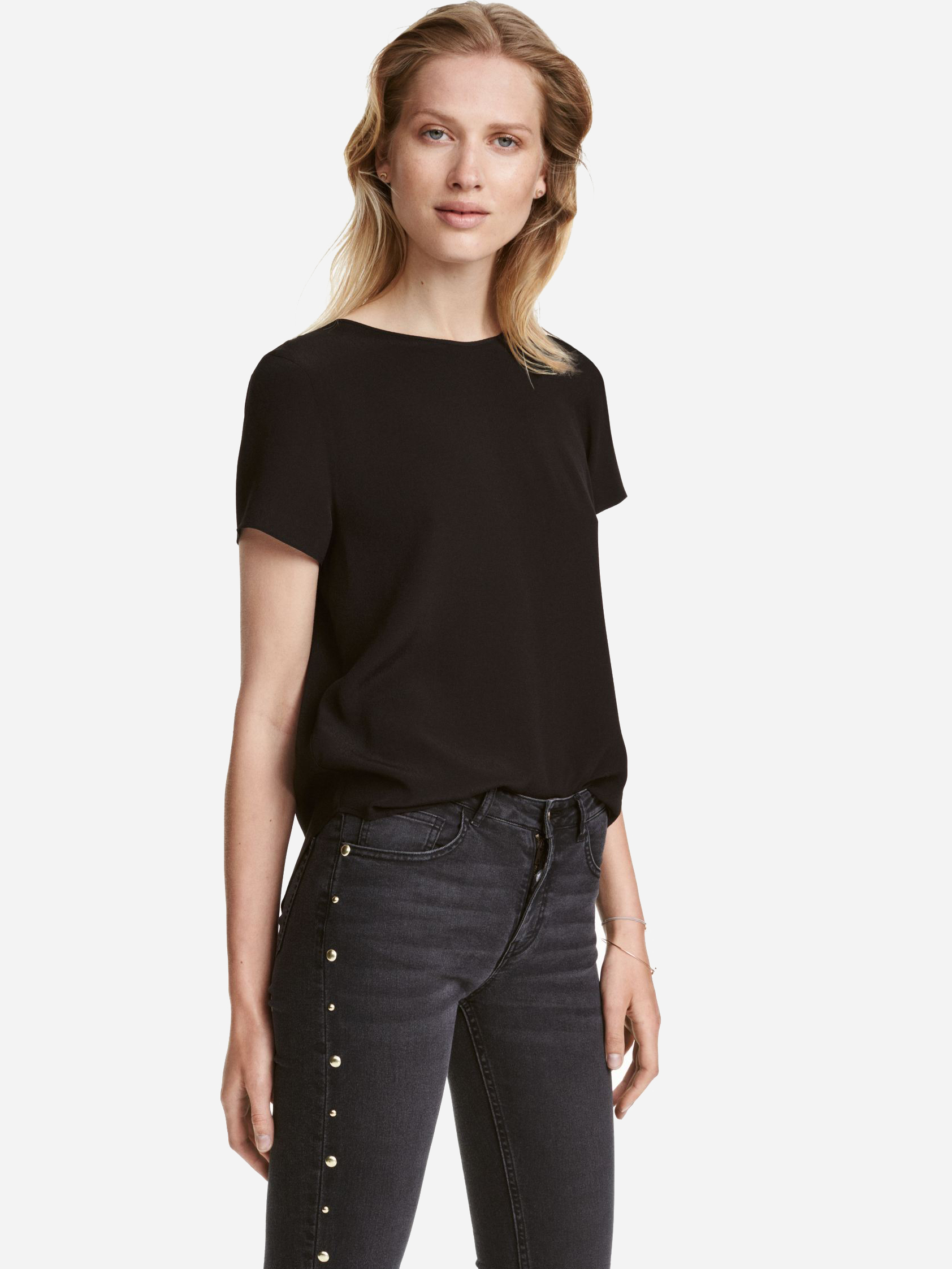 

Блузка H&M 4899613  Черная, Блузка H&M 4899613 38 Черная