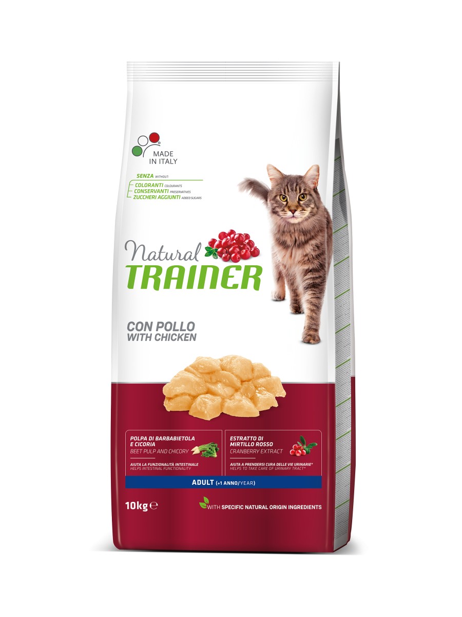 

Сухий корм для кішок Trainer Natural Super Premium Adult with Fresh Chicken 10 кг з смаком свіжої курятини