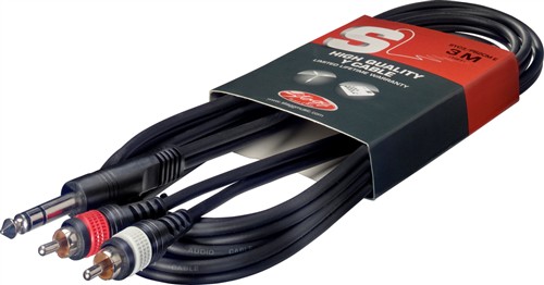 

Коммутационный кабель Jack 6,3 - 2xRCA 3 м Stagg SYC3/PS2CM E