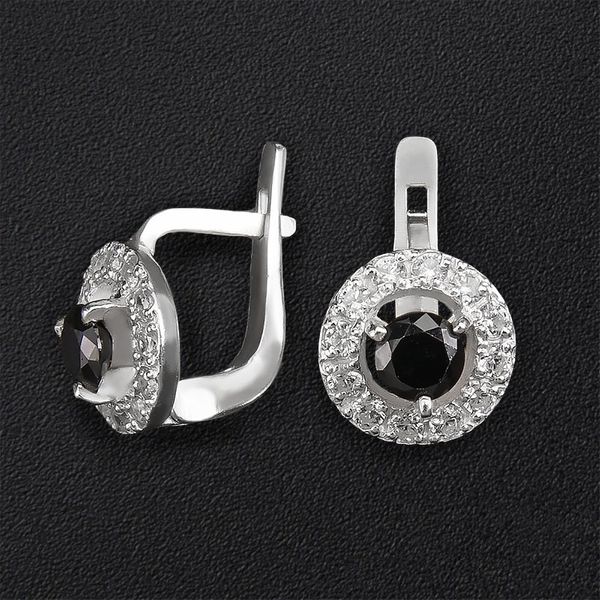 

Срібні сережки з фіанітами 2091blackwhite
