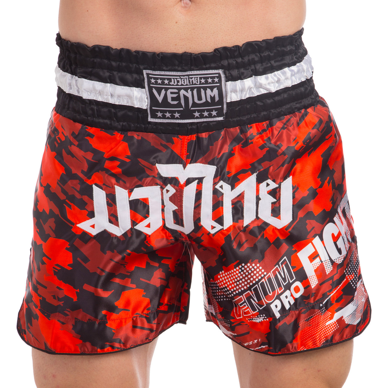 

Шорты для тайского бокса и кикбоксинга Venum Tecmo Heroe 0221 размер L (48-50) Red-Black-Grey