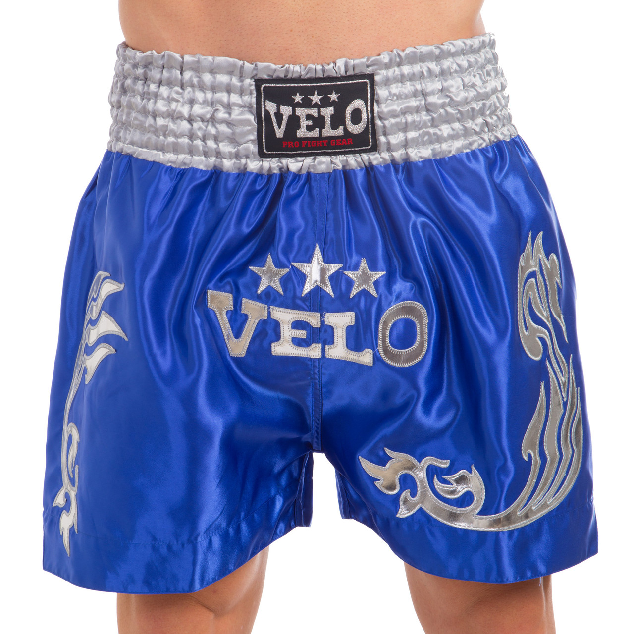 

Шорты для тайского бокса и кикбоксинга Velo Heroe 9200 размер M (46-48) Blue-Silver