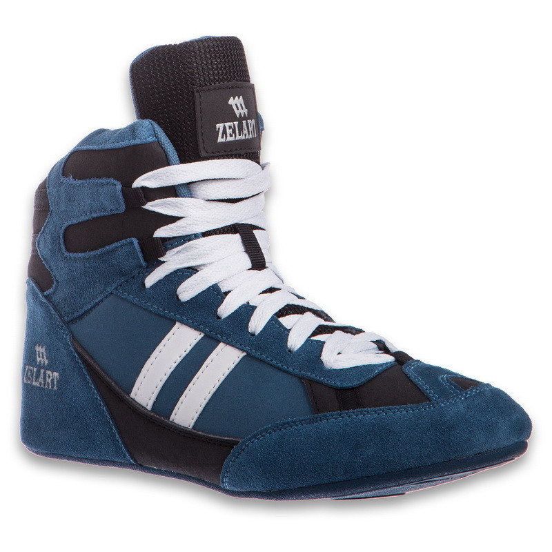 

Борцовки замшевые Zelart Heroe OB-502 размер 43 Blue-Black-White