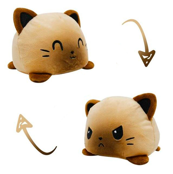 

Мягкая игрушка двусторонняя Котик-перевертыш Ztoys сиамский