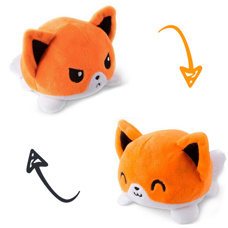 

Мягкая игрушка двусторонняя Котик-перевертыш Ztoys Фокси