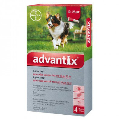 

Капли Advantix для собак 10-25 кг