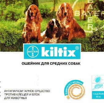 

Ошейник Kiltix Антипаразитарный, средний, для средних собак, 48см