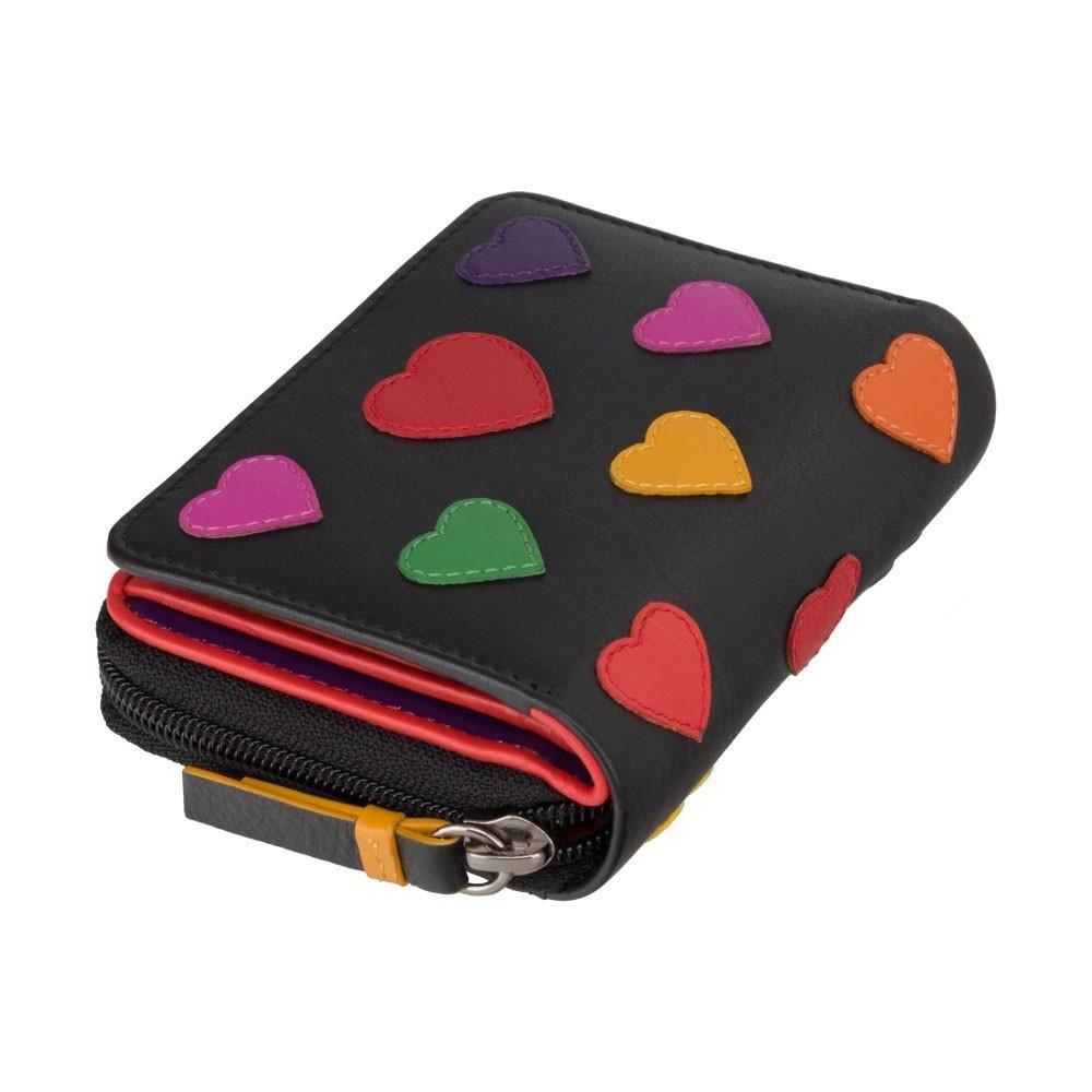 

Маленький женский кошелек с сердечками LV6 Desire (Black/Multi)