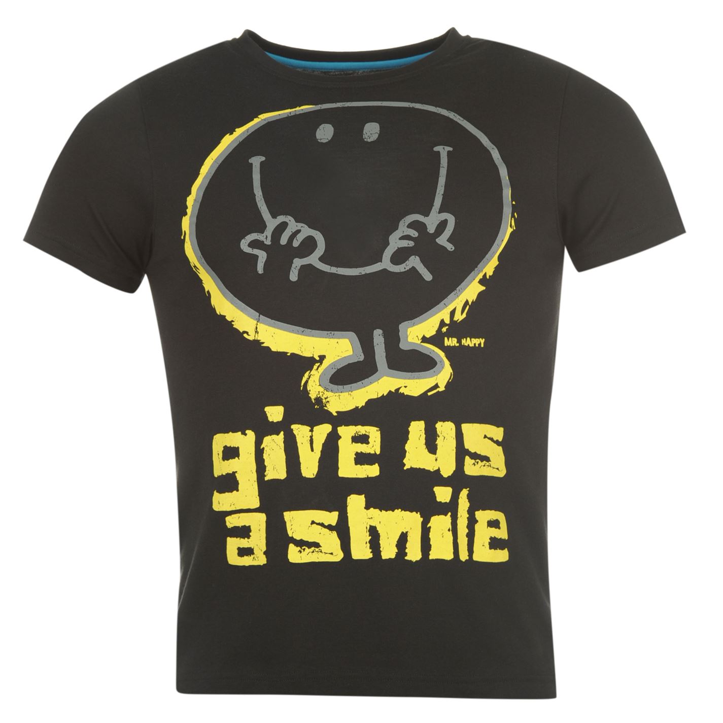 

Футболка Character Mr Men Print T Shirt Mens XXXXL Черно-желтый