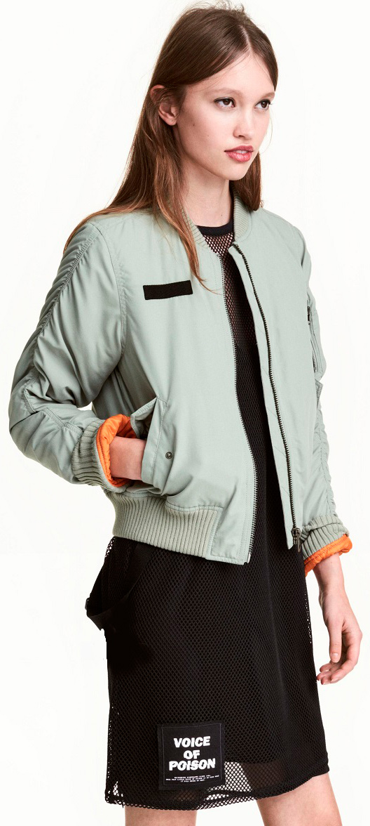 

Бомбер H&M 3hm01110107 38 Хаки