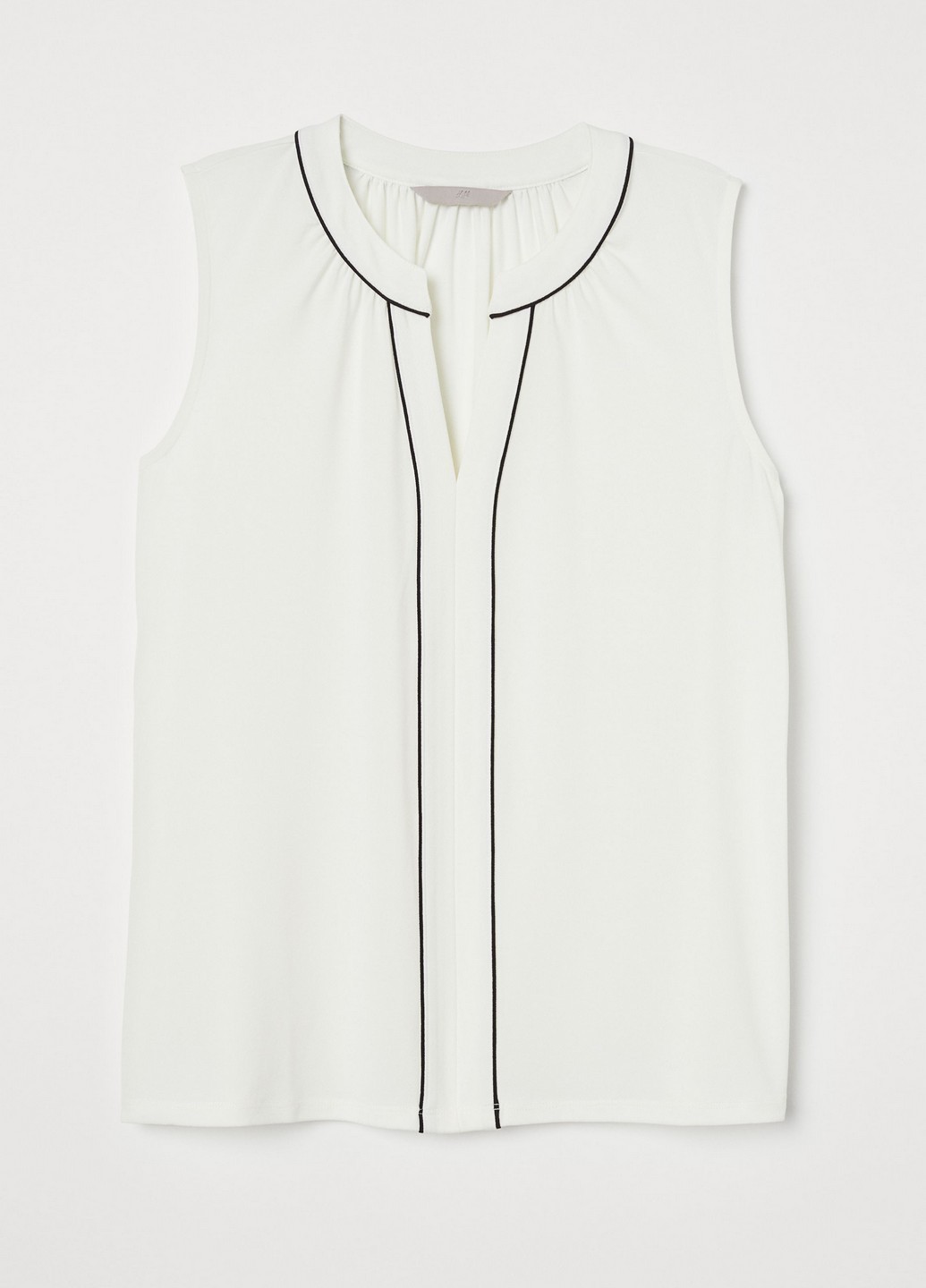 

Летняя блузка H& однотонная  Белая, Летняя блузка H&M однотонная M Белая