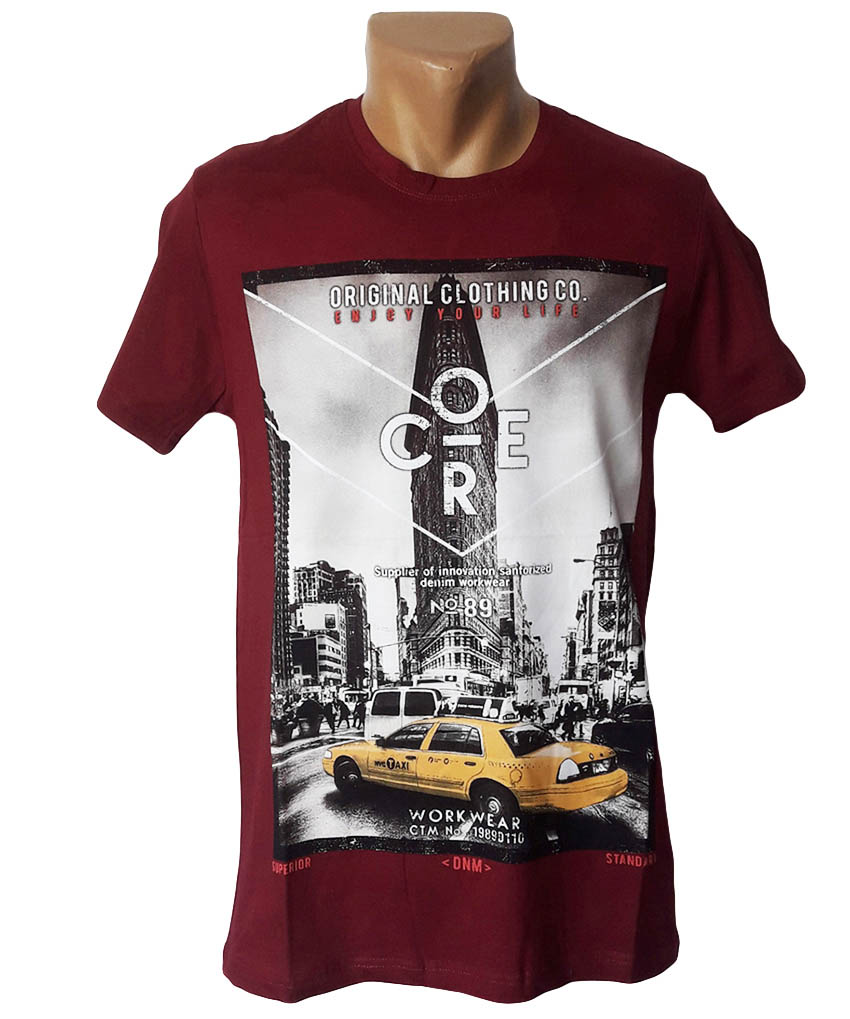 

Мужская бордовая футболка Daniel and Jones 5330  цвет красный, Мужская бордовая футболка Daniel and Jones 5330 XL цвет красный