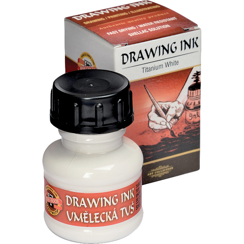 

Тушь Koh-i-Noor Drawing Ink 20 мл Белый