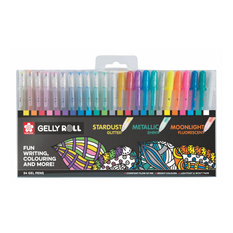 

Набор гелевых ручек Sakura Gelly Roll 24 цвета (POXPGBMIX24)