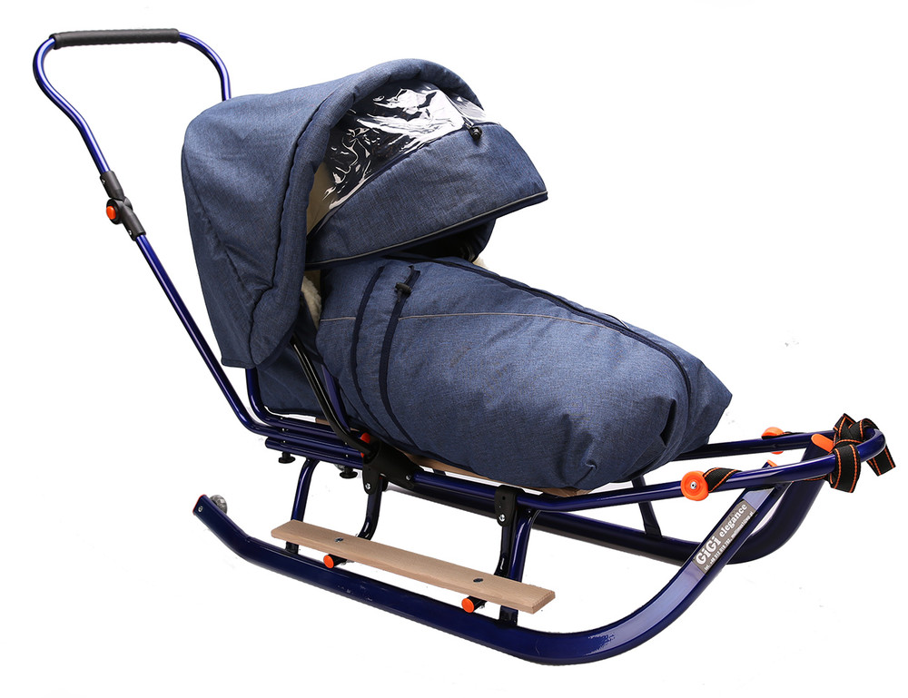 

Санки дитячі з регульованою ручкою GoSnow TERMOLINE Blue