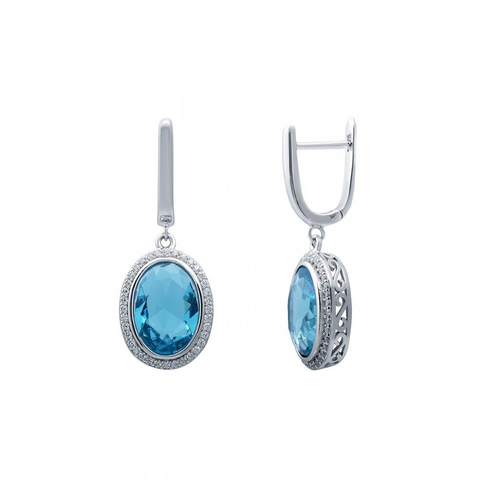 

Серьги из серебра с куб. циркониями 143958