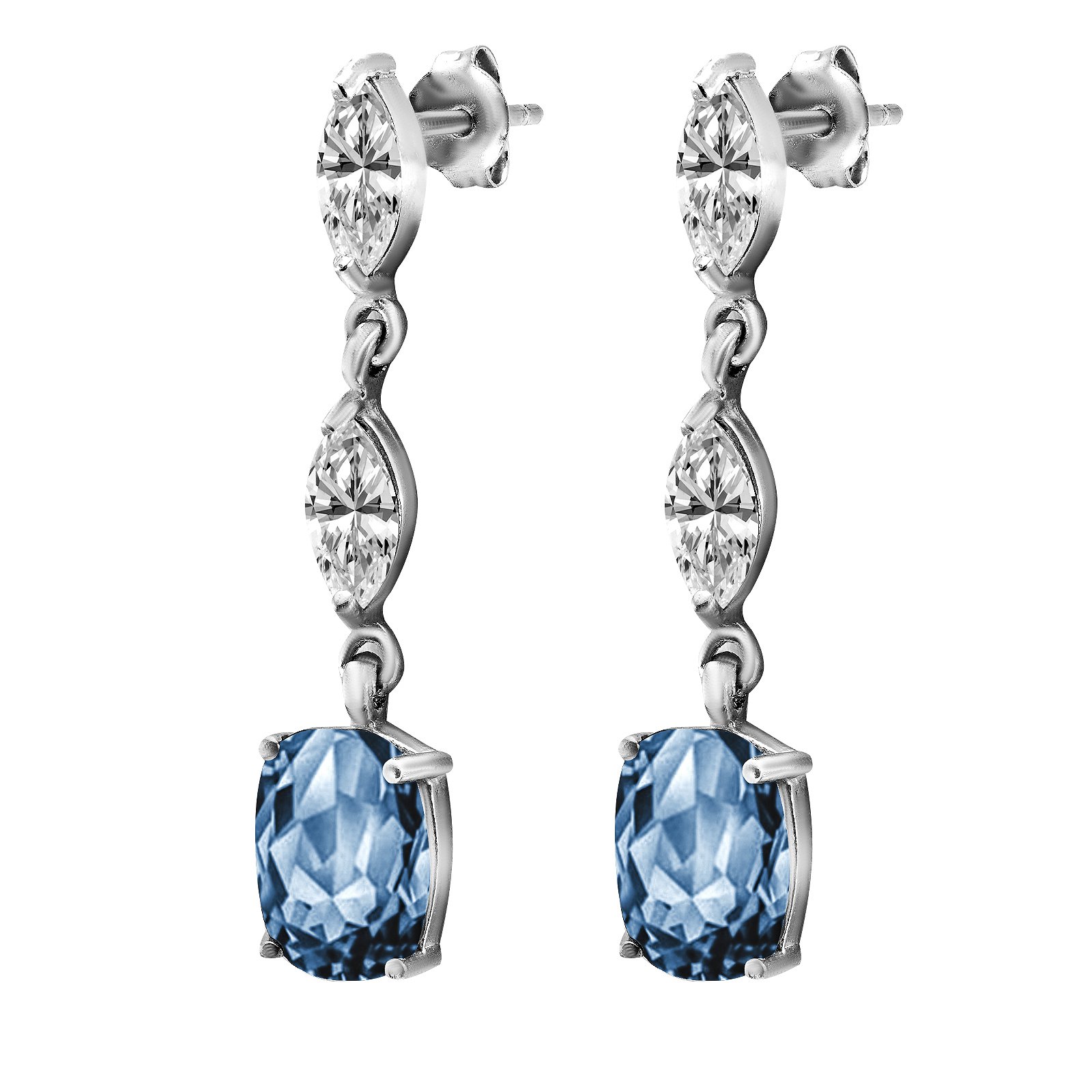 

Серьги из серебра с Swarovski Zirconia 144100