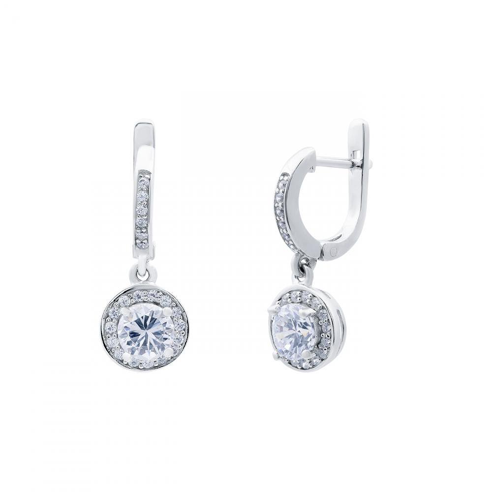

Серьги из серебра с куб. циркониями 145940