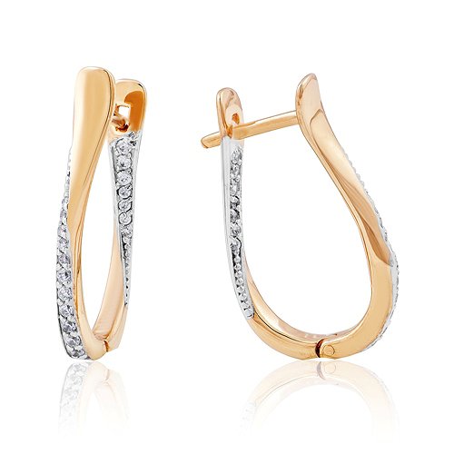 

Серьги из золота с куб. циркониями 314024