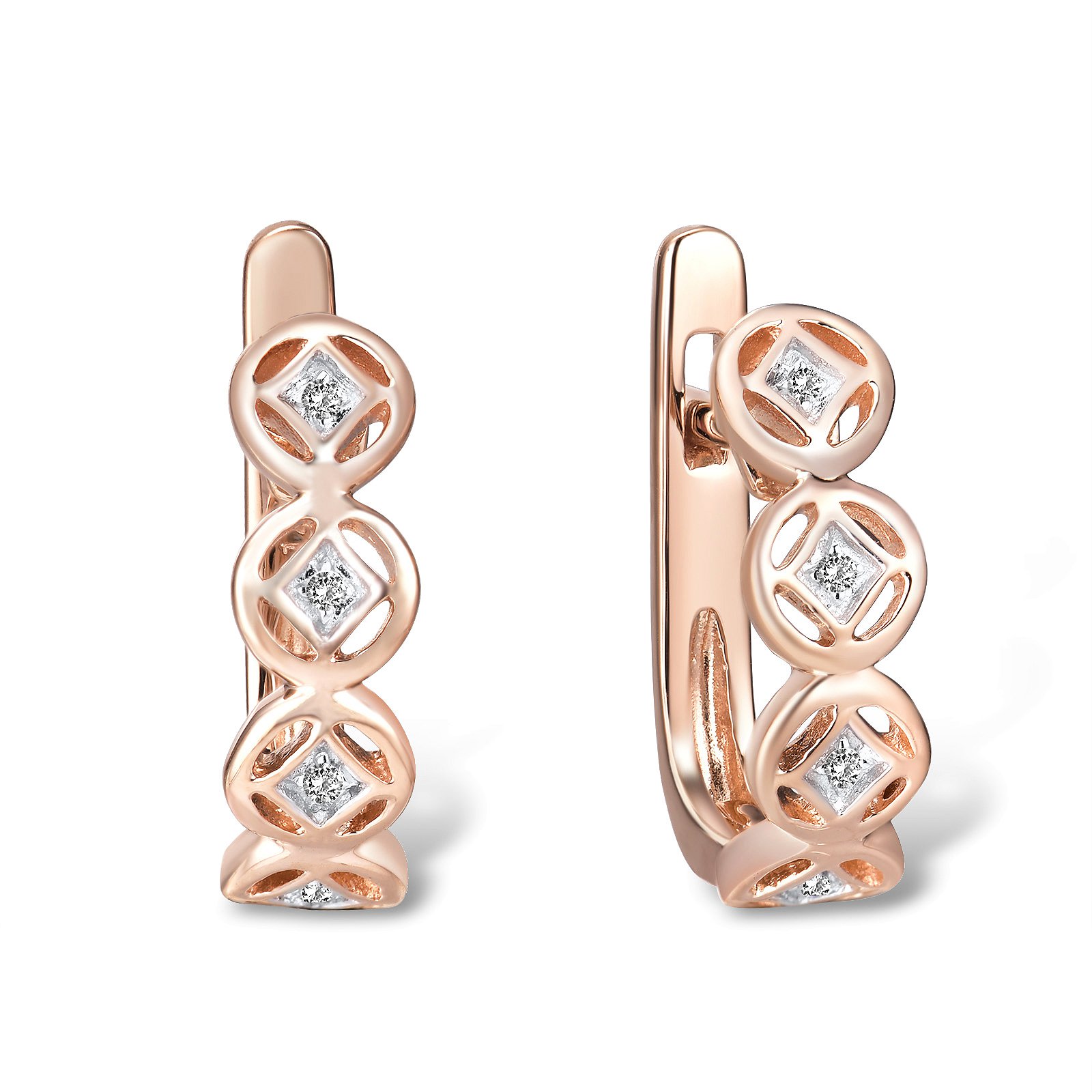 

Серьги из красного золота с бриллиантами 1692399