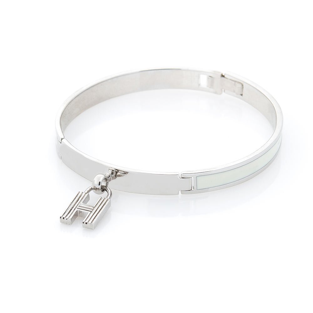 

Серебряный браслет с буквой Н (фианит, эмаль) 14766 Оникс