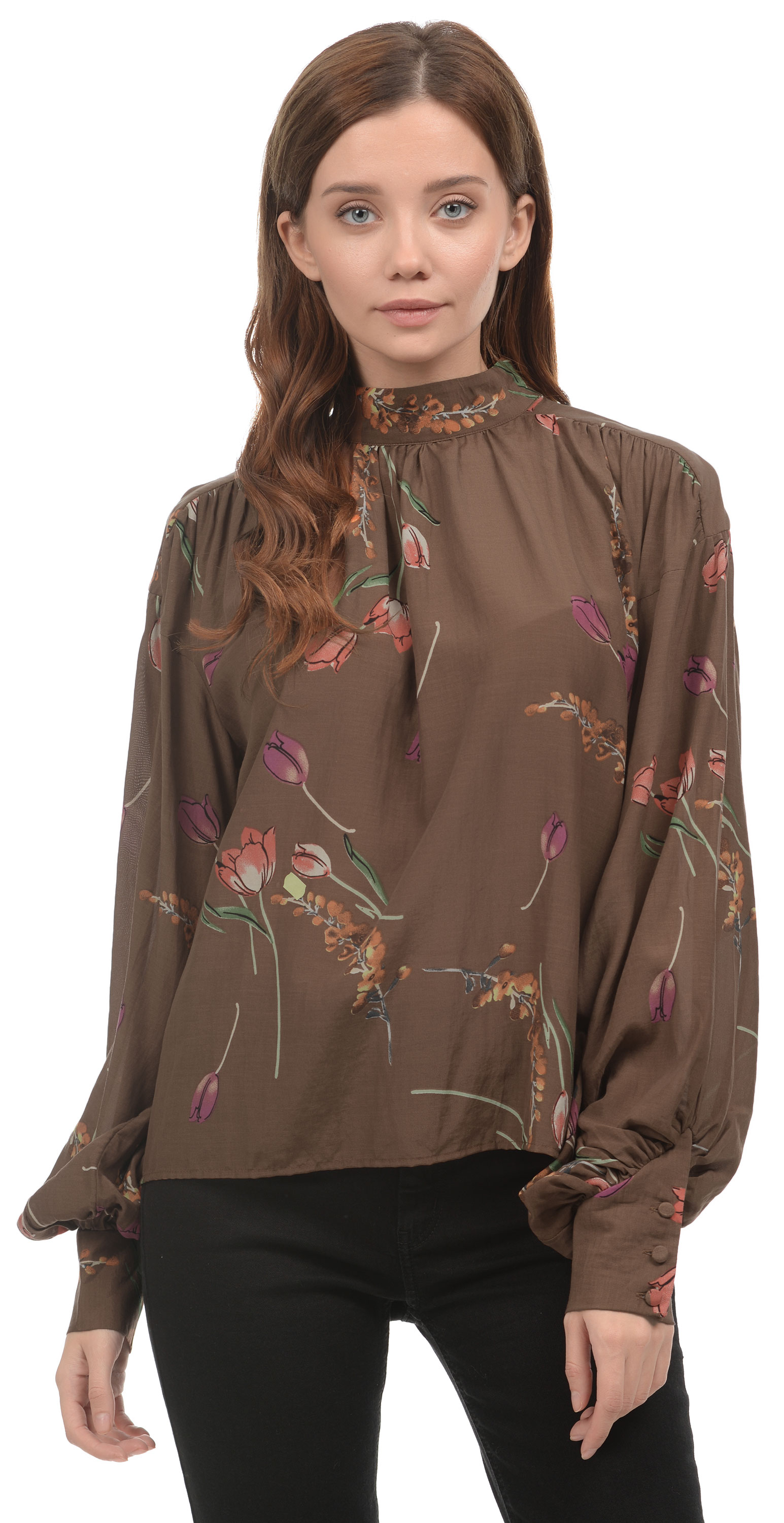 

Блузка H&M 3hm06100149 36 Коричневая