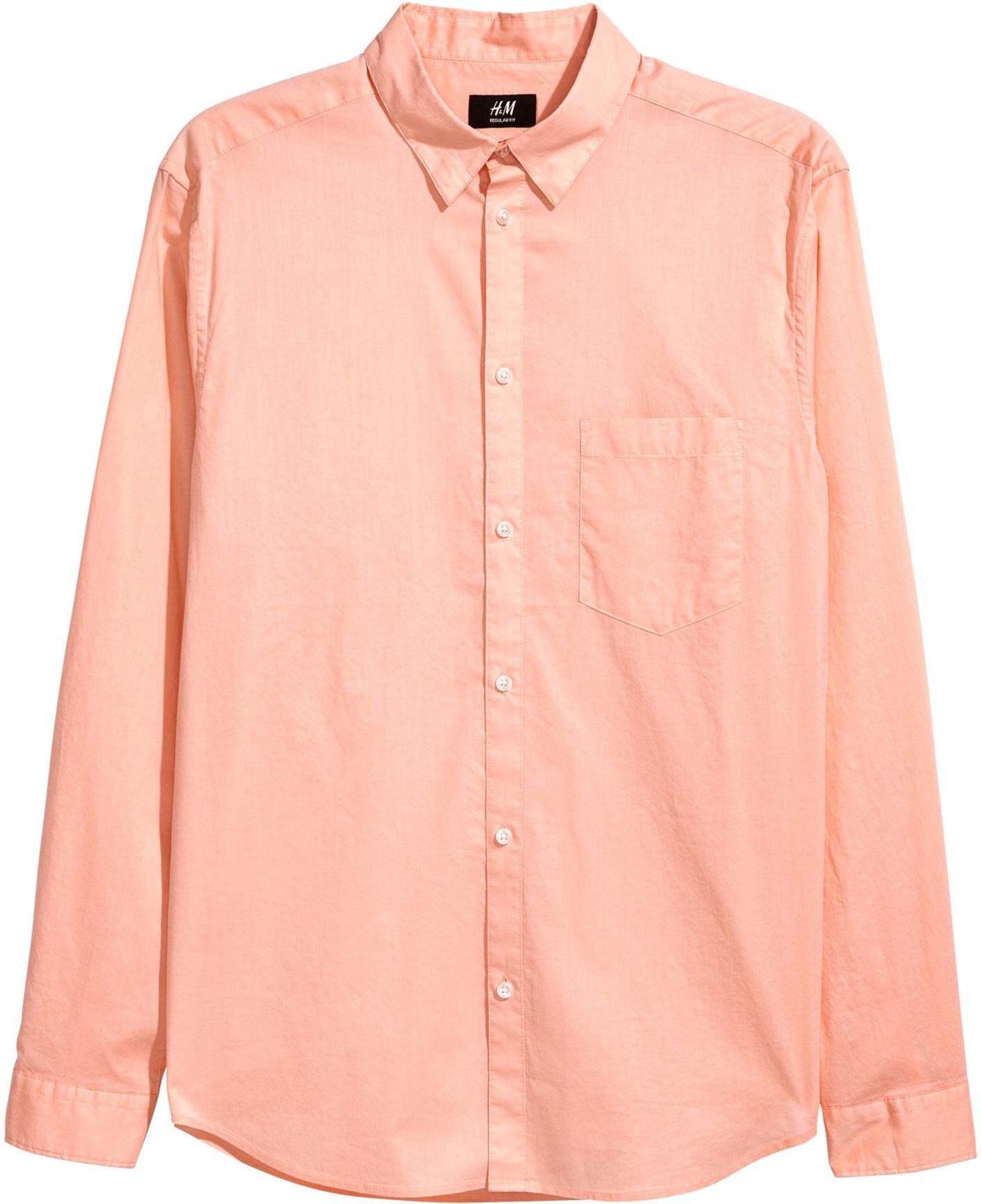 

Рубашка H&M 3hm06100085 M Светло-оранжевая