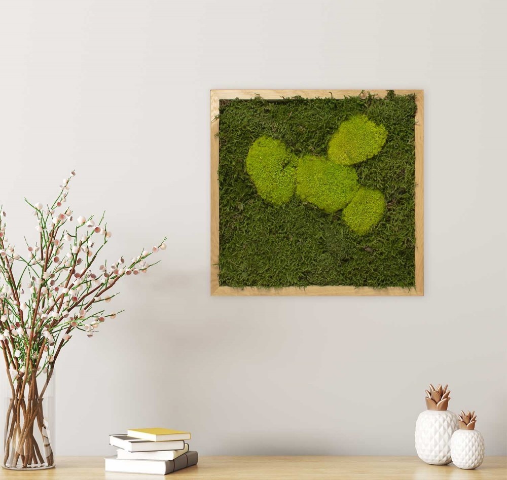 

Картина SmartBotanica из стабилизированного мха 35*35 см в светло-коричневой деревянной рамке