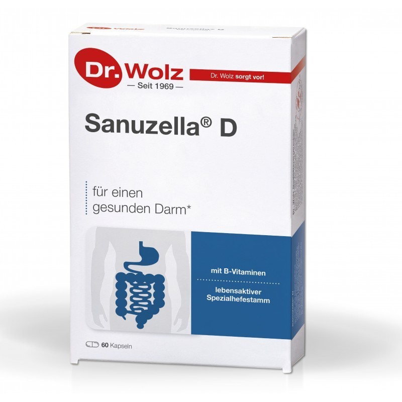 

Пробиотик Dr. Wolz Sanuzella® D лечение диареи 60 капсул