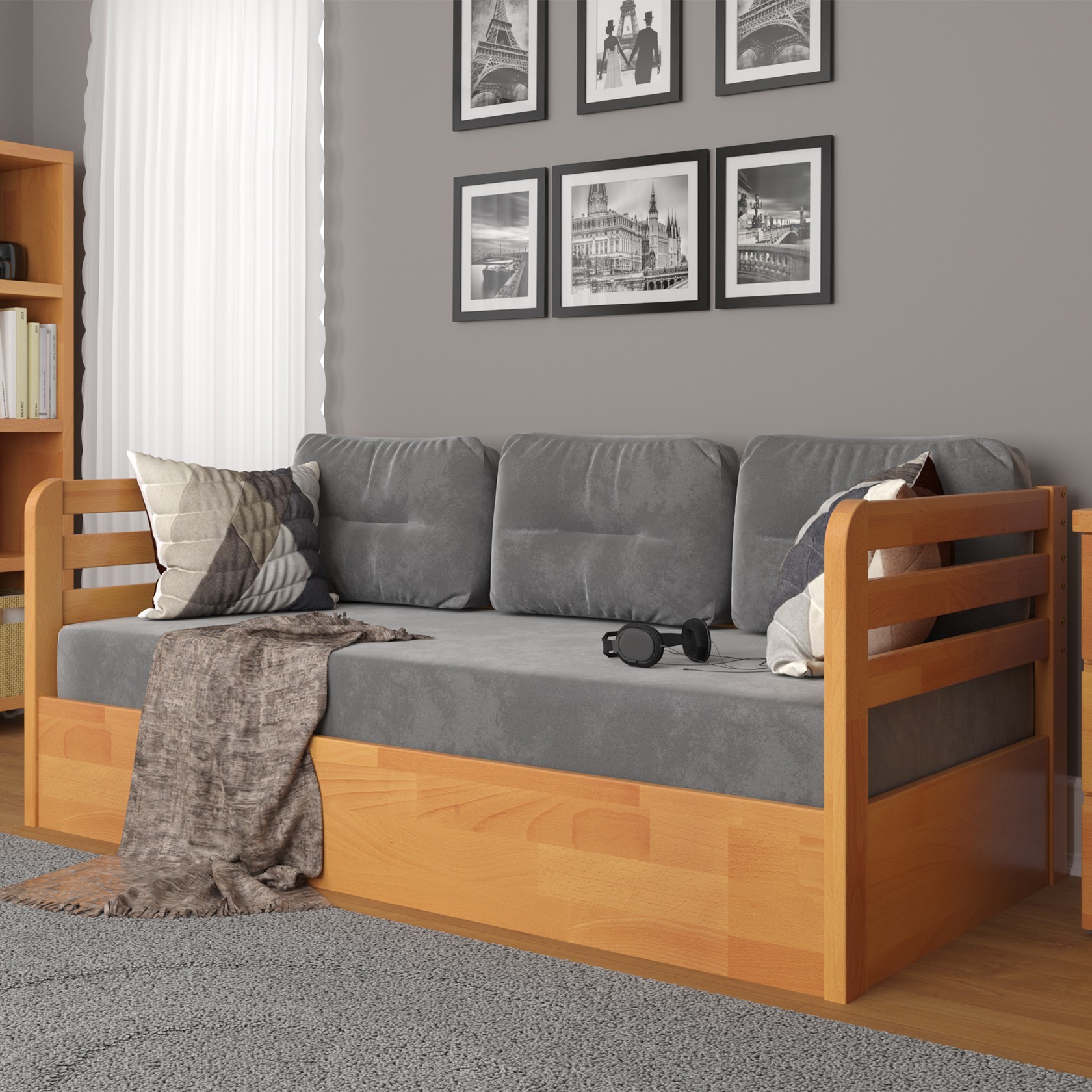 

Детская кровать Немо Люкс (Arbor Drev) Ольха 90х200 см 71150_26