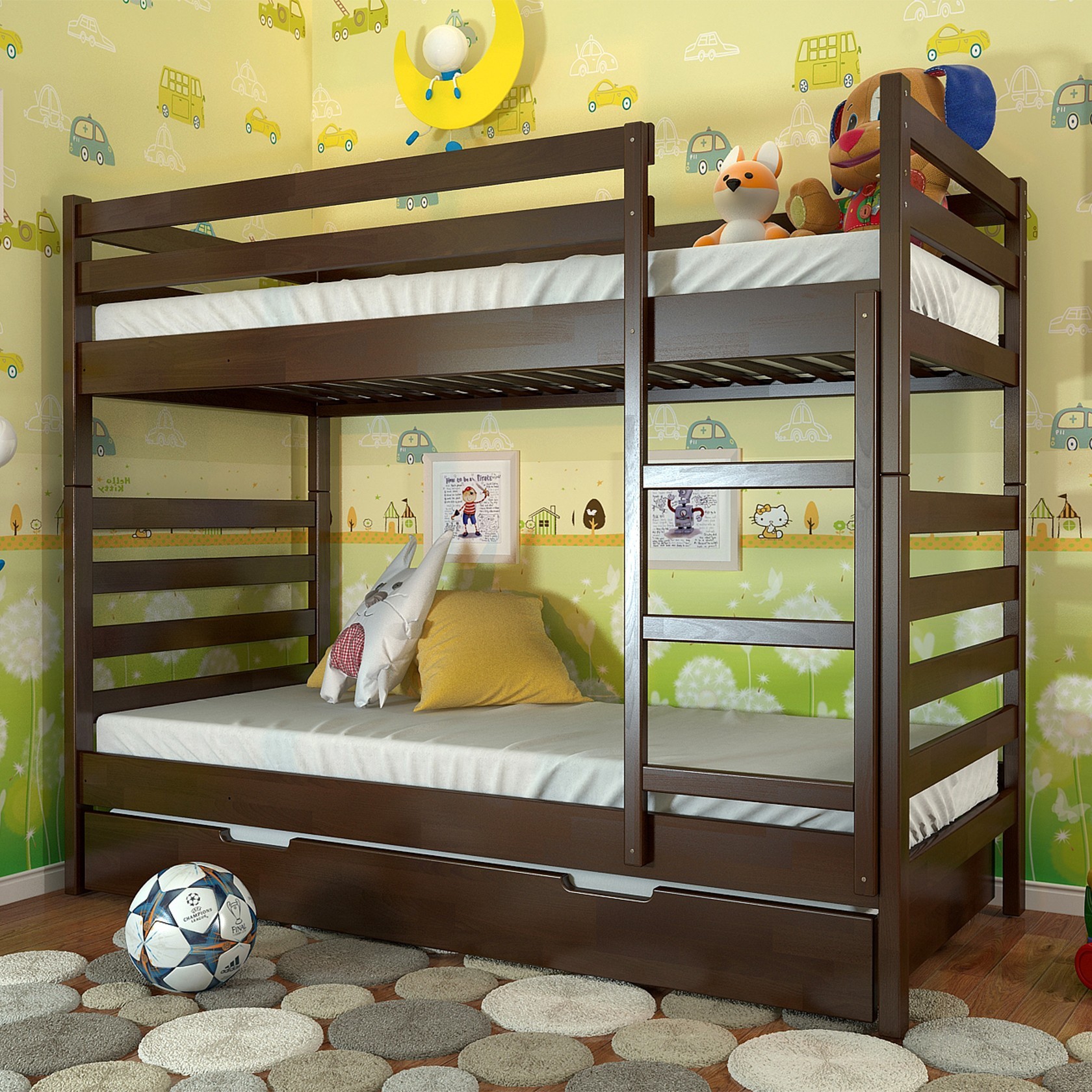 

Детская кровать Рио трансформер (Arbor Drev) Темный орех 90х190 см 71151_36